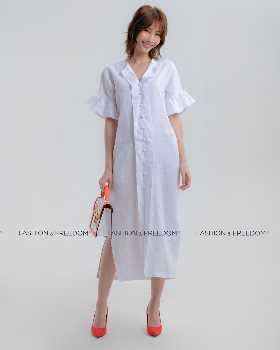 Đầm Linen Trắng Hương Mùa Hè