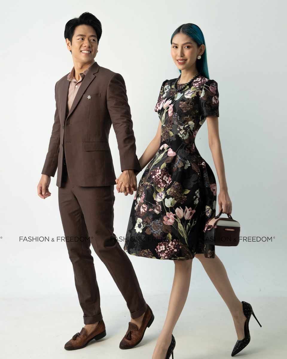 Đầm Gấm Đen Queen Of The Night