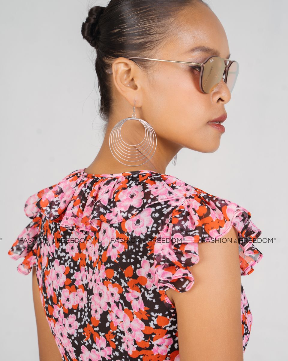 Đầm Voan Hồng Hoa New Linen New Horizon