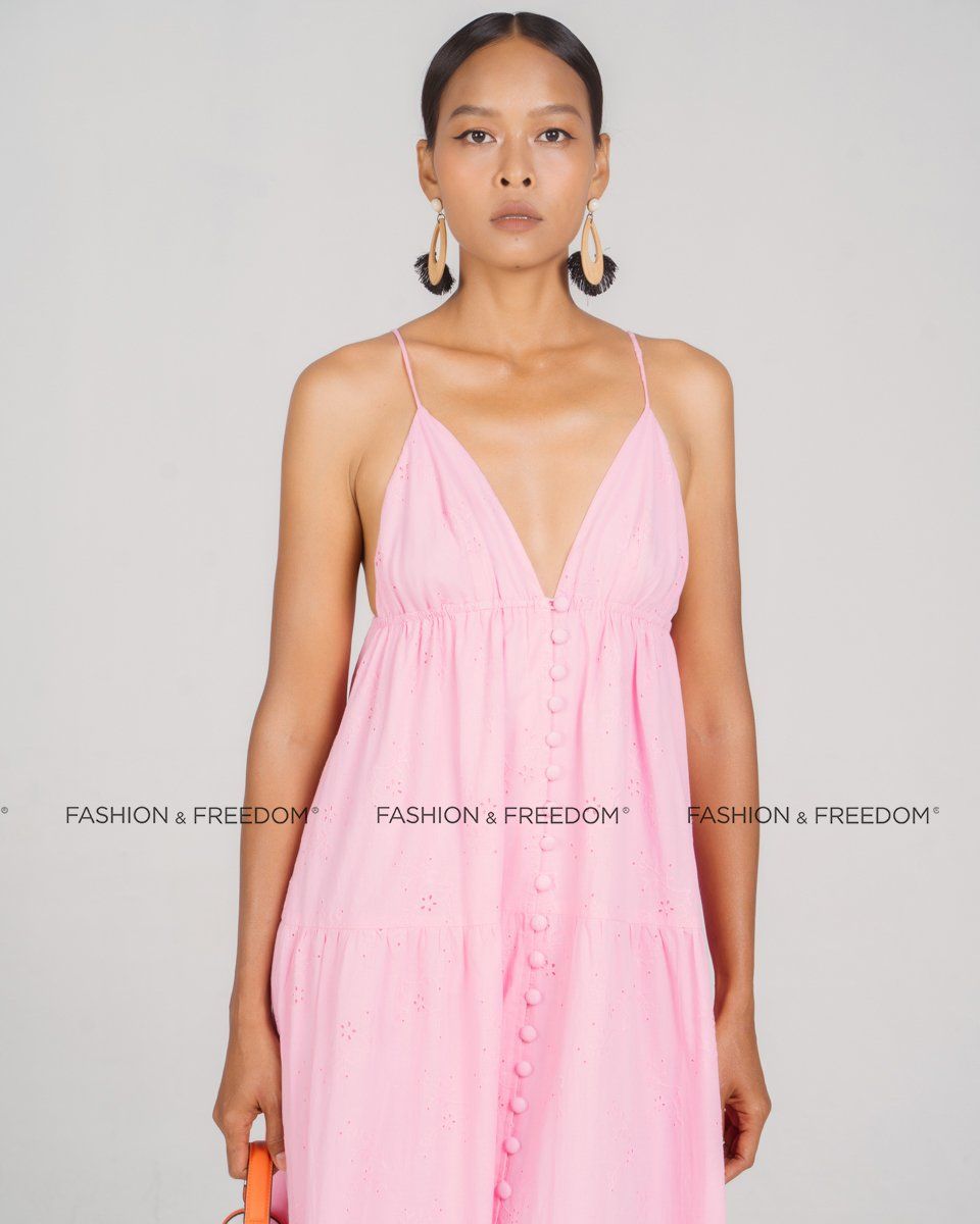 Đầm Cotton Hồng New Linen New Horizon