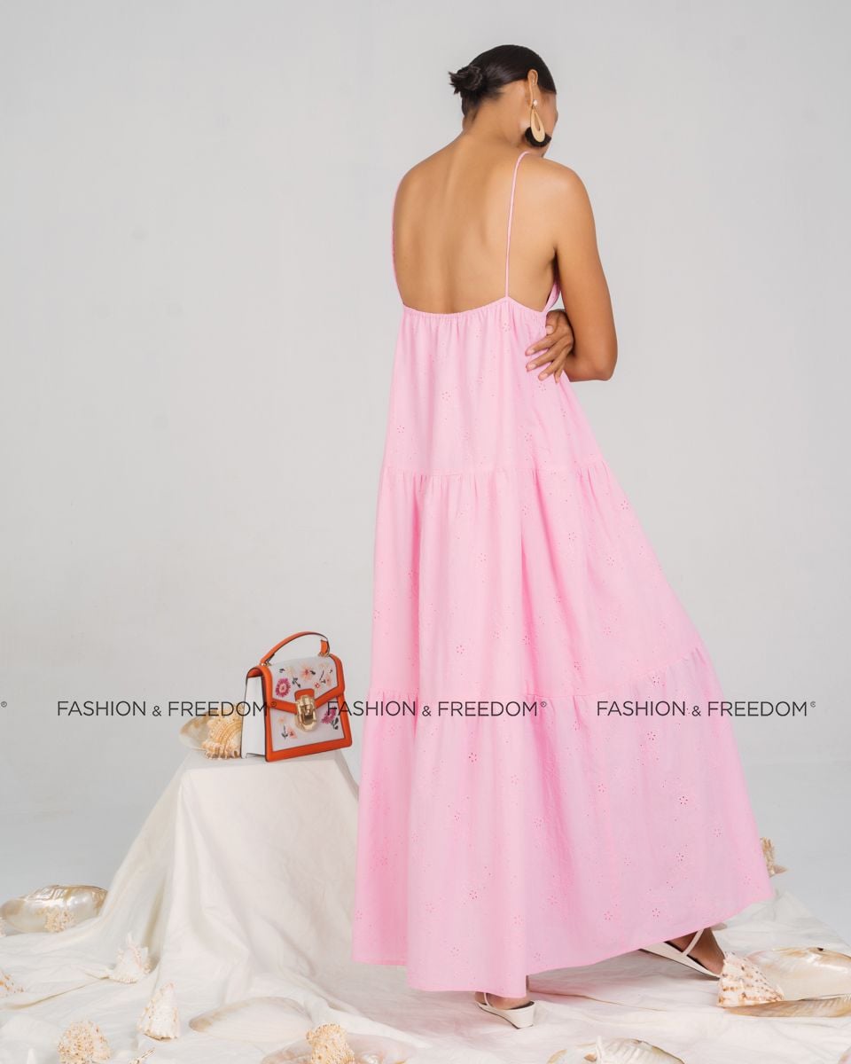 Đầm Cotton Hồng New Linen New Horizon