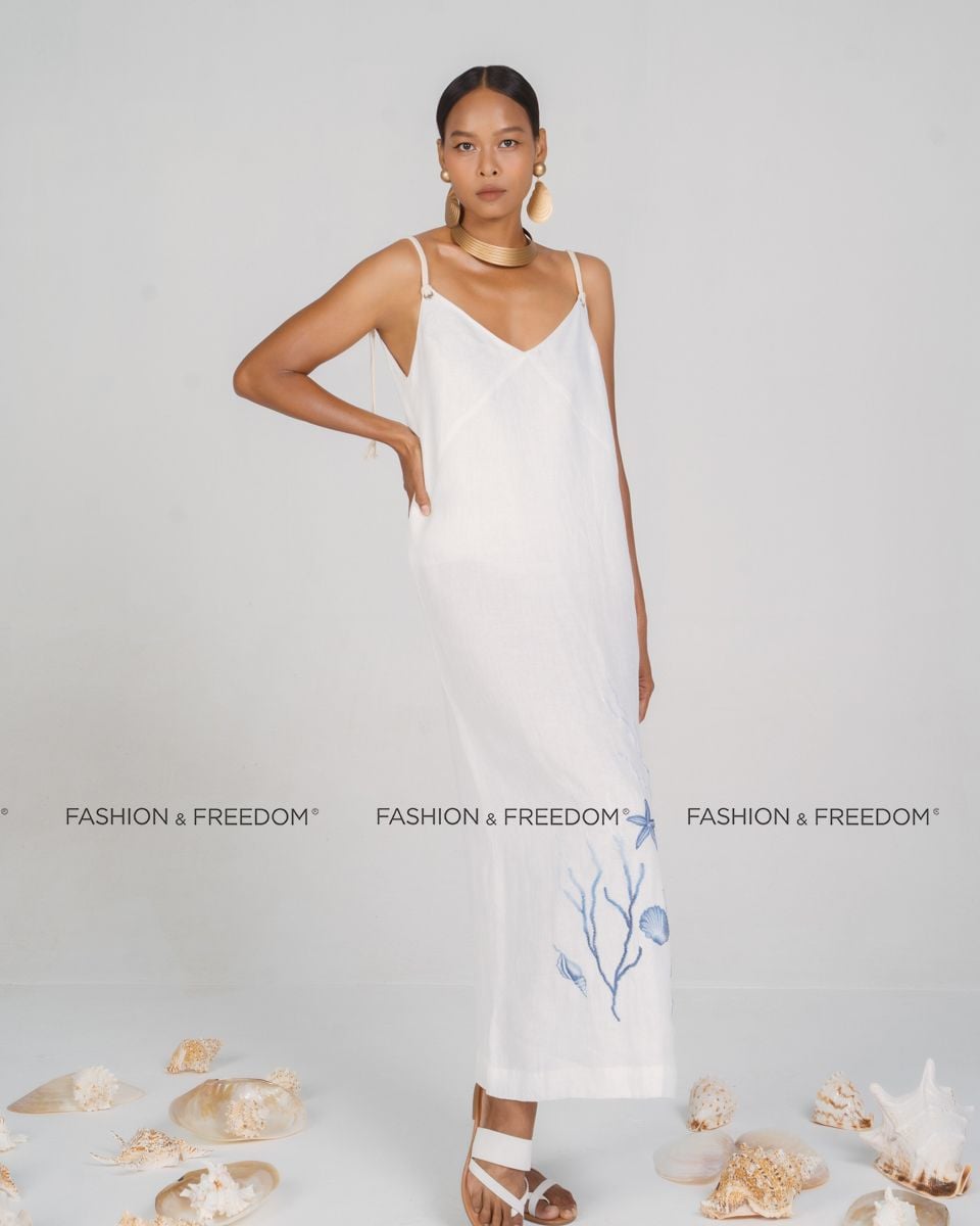 Đầm Linen Trắng New Linen New Horizon