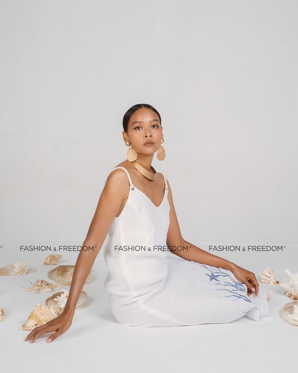 Đầm Linen Trắng New Linen New Horizon