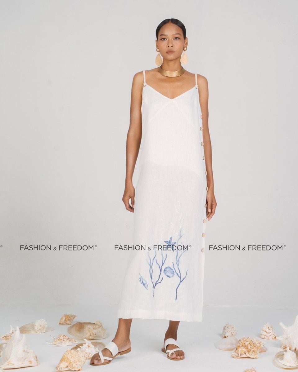 Đầm Linen Trắng New Linen New Horizon