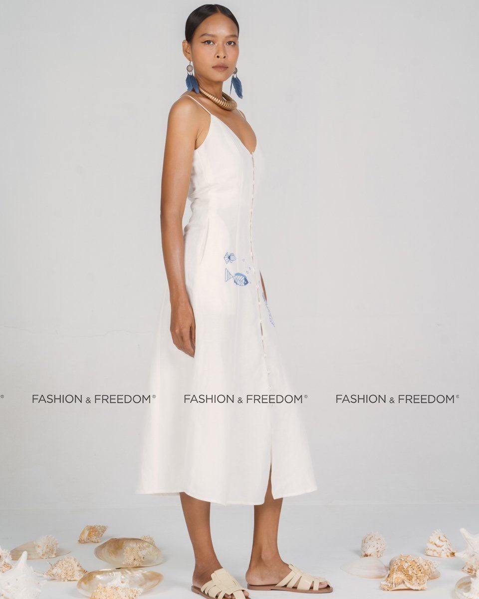 Đầm Linen Trắng New Linen New Horizon