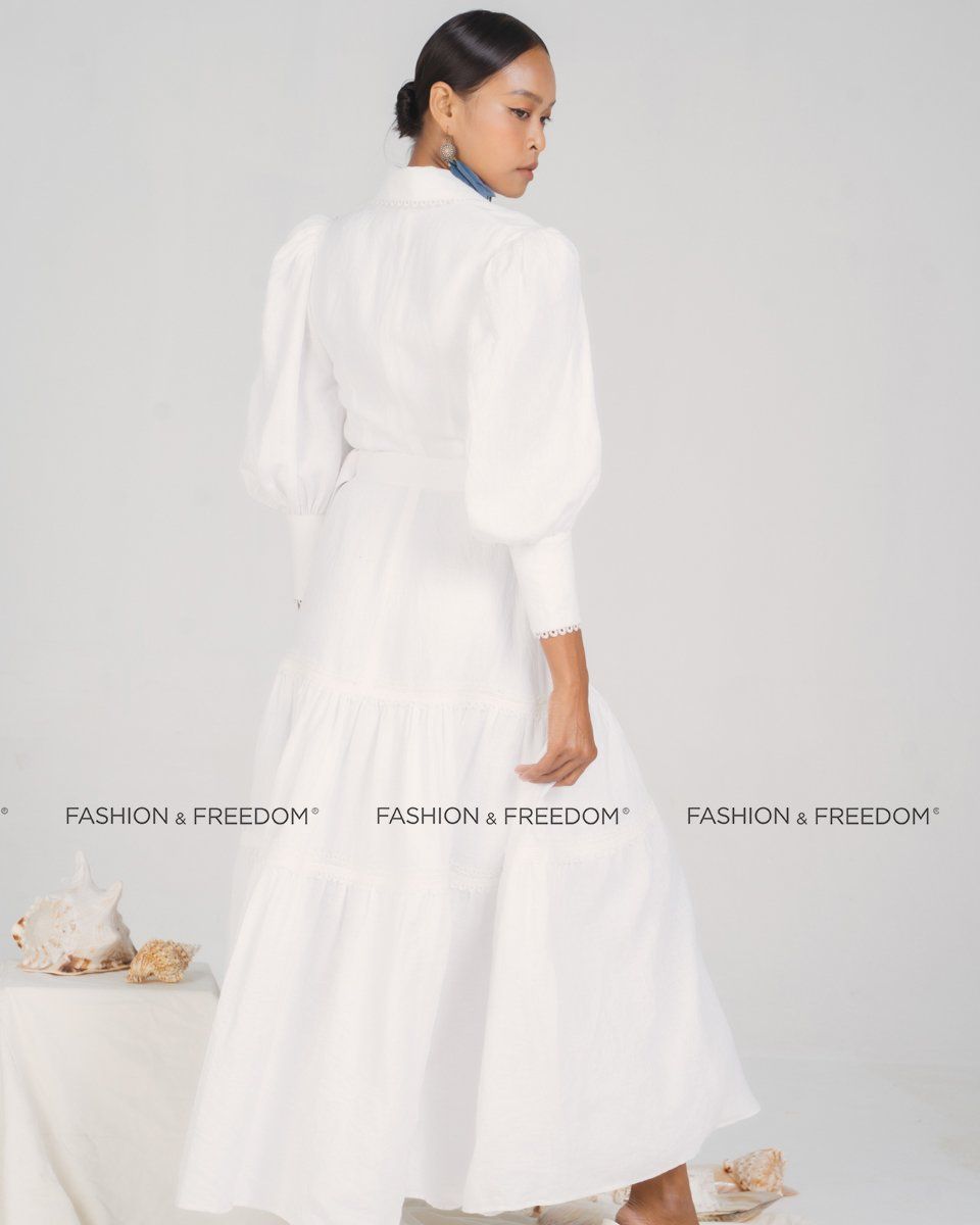 Đầm Linen Trắng New Linen New Horizon