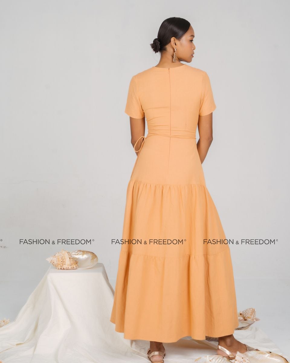 Đầm Linen Cam New Linen New Horizon