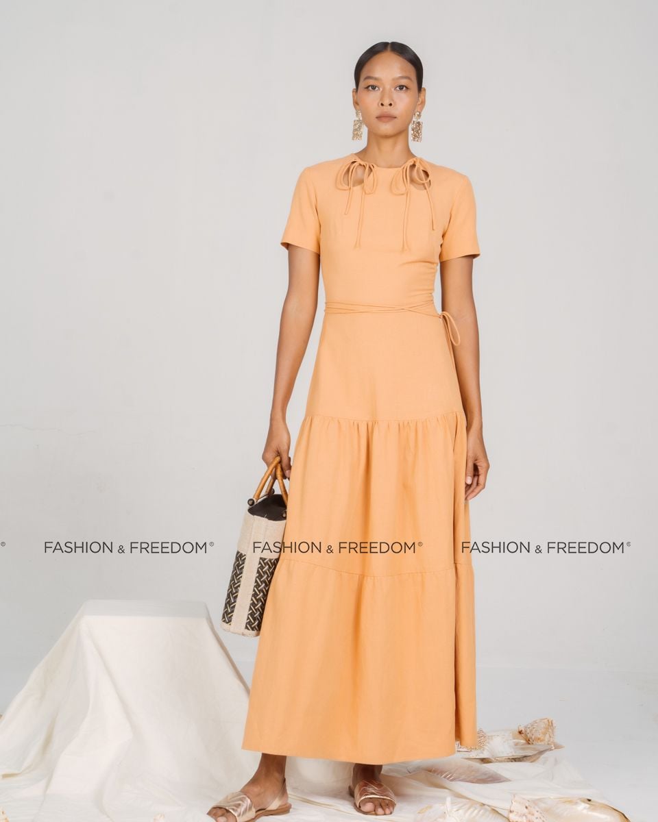 Đầm Linen Cam New Linen New Horizon