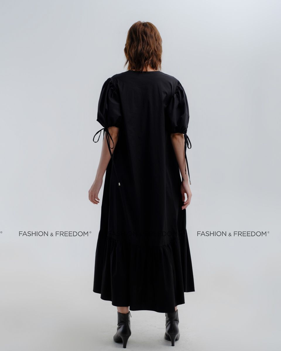 Đầm Cotton Đen Hương Mùa Hè