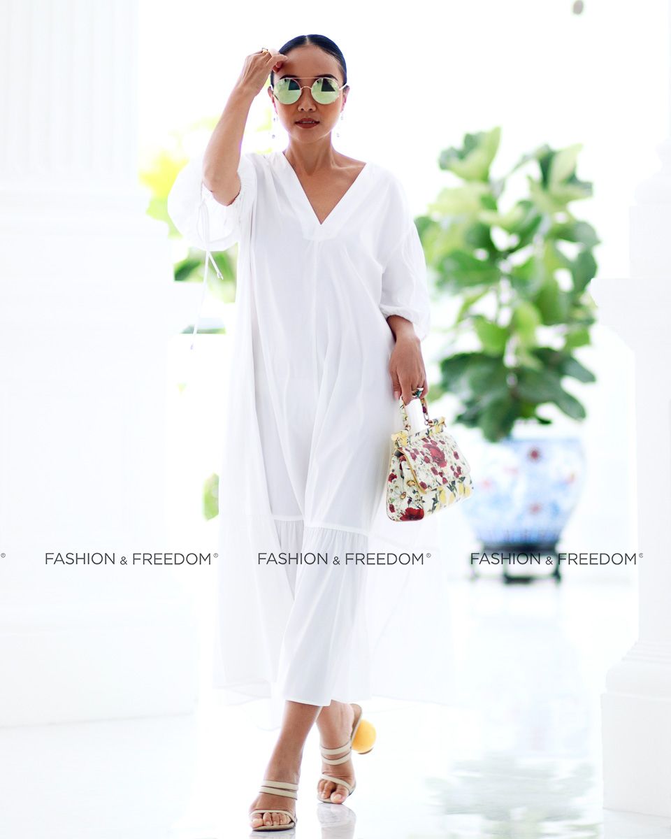 Đầm Cotton Trắng Chocola Fall In Love