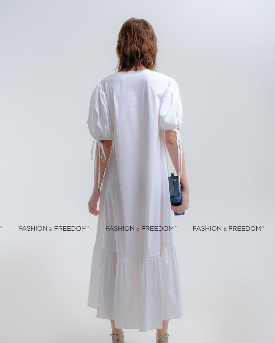 Đầm Cotton Trắng Chocola Fall In Love