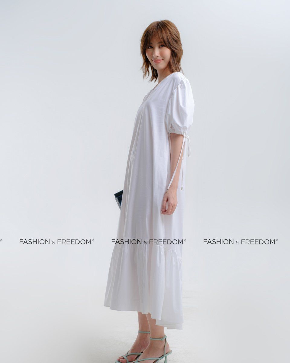 Đầm Cotton Trắng Chocola Fall In Love