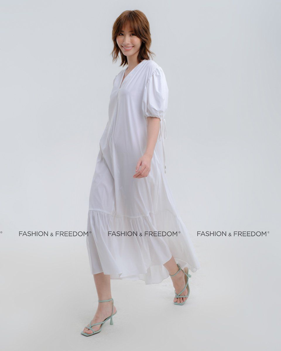 Đầm Cotton Trắng Chocola Fall In Love