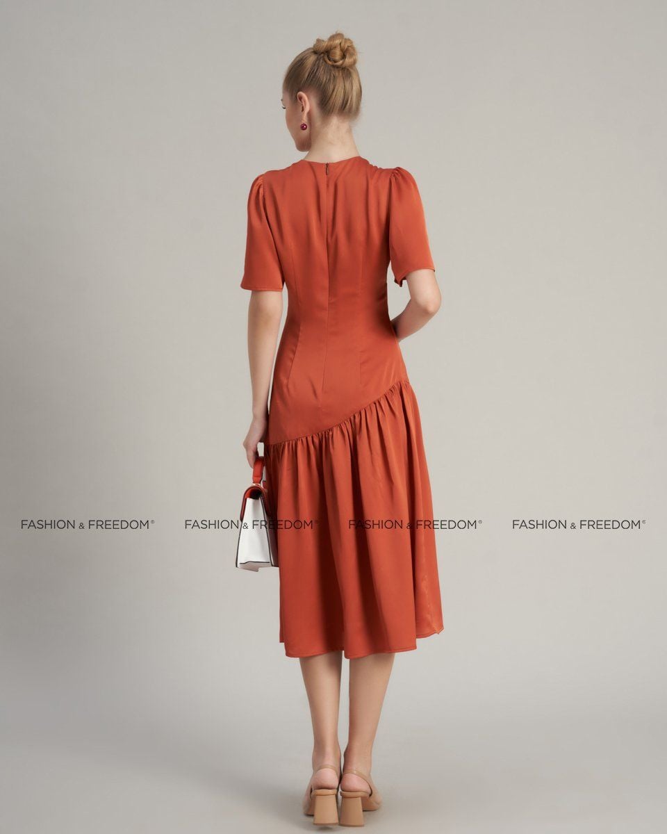 Đầm Nữ Lụa Cam Hello New Day