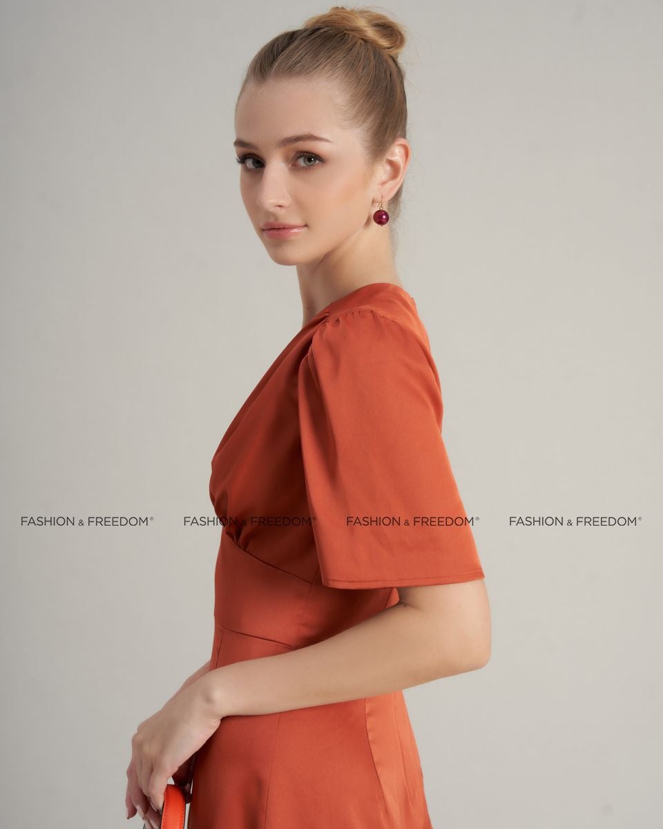 Đầm Nữ Lụa Cam Hello New Day