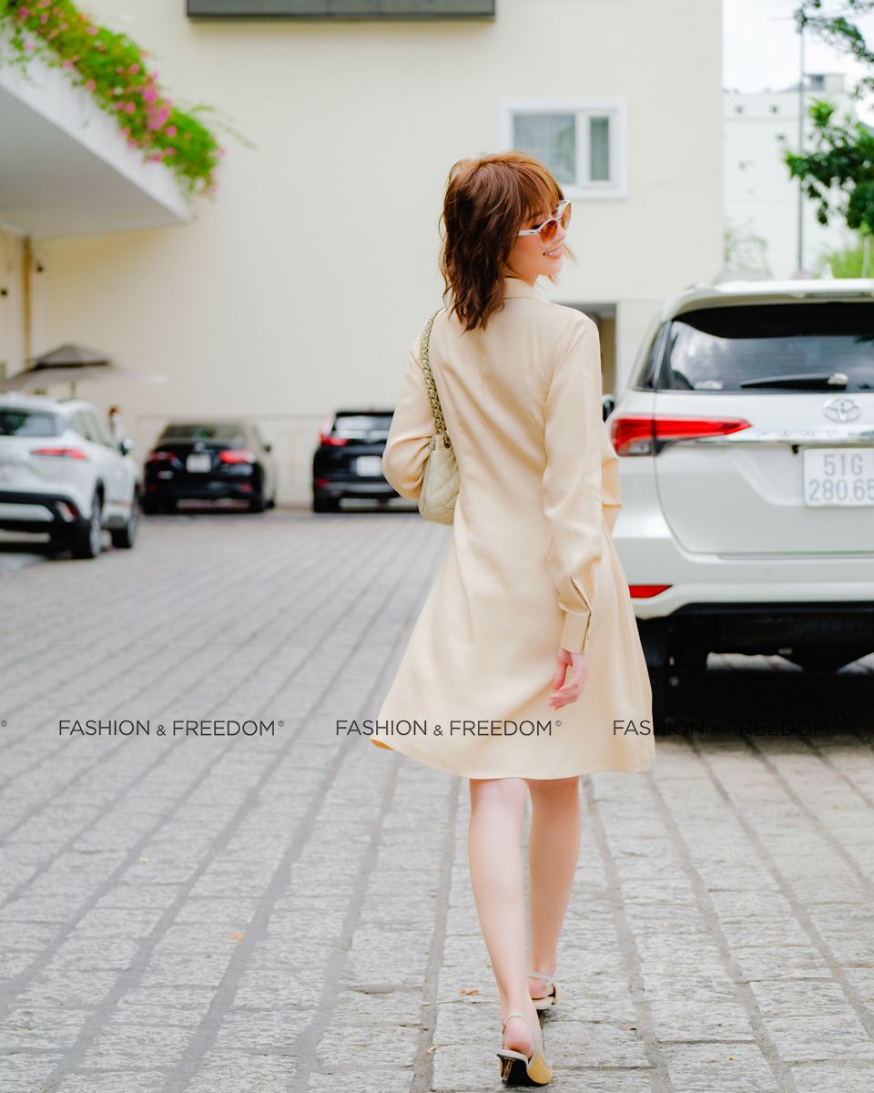 Đầm Lụa Kem Hương Mùa Hè