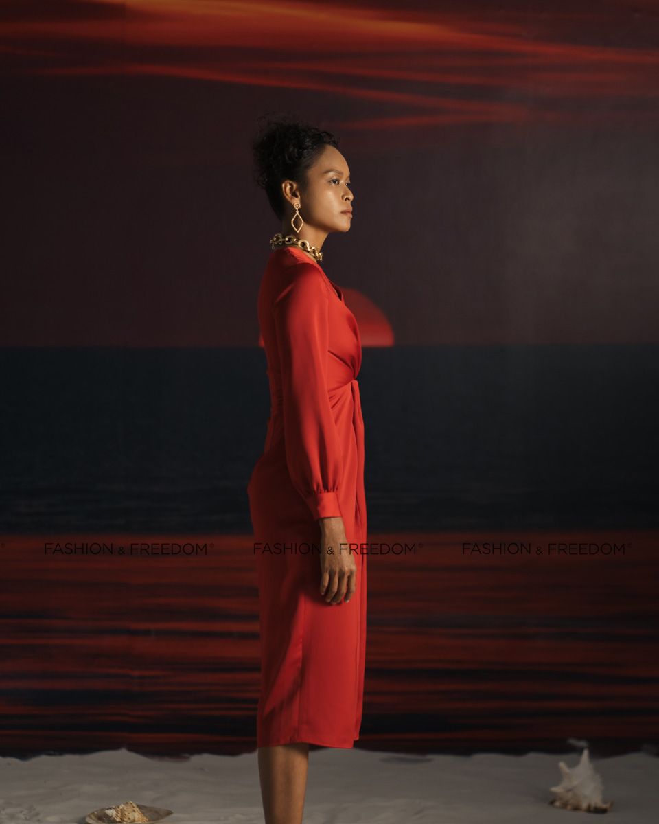 Đầm Lụa Đỏ Summer Get Away