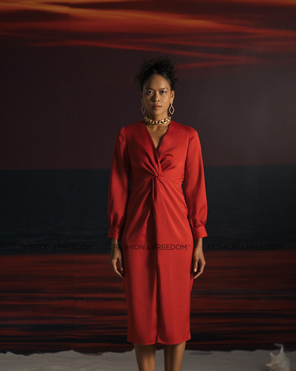 Đầm Lụa Đỏ Summer Get Away