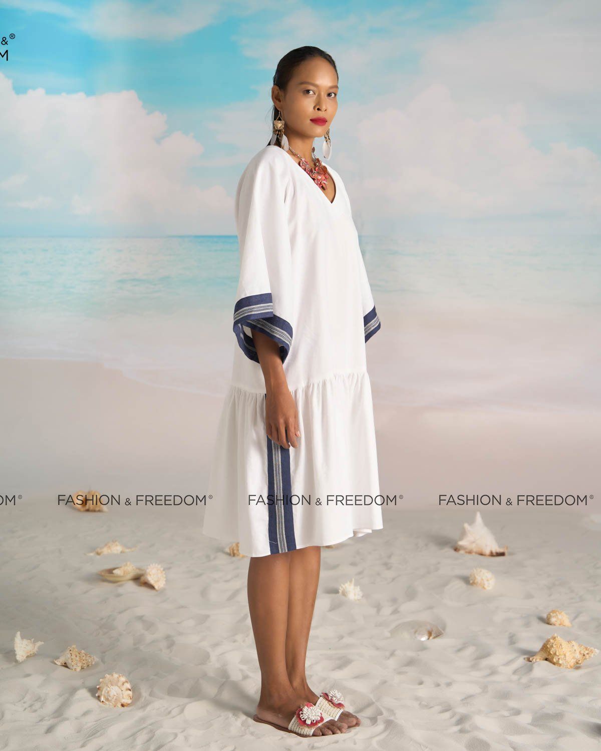 Đầm Linen Trắng Bright And Shine