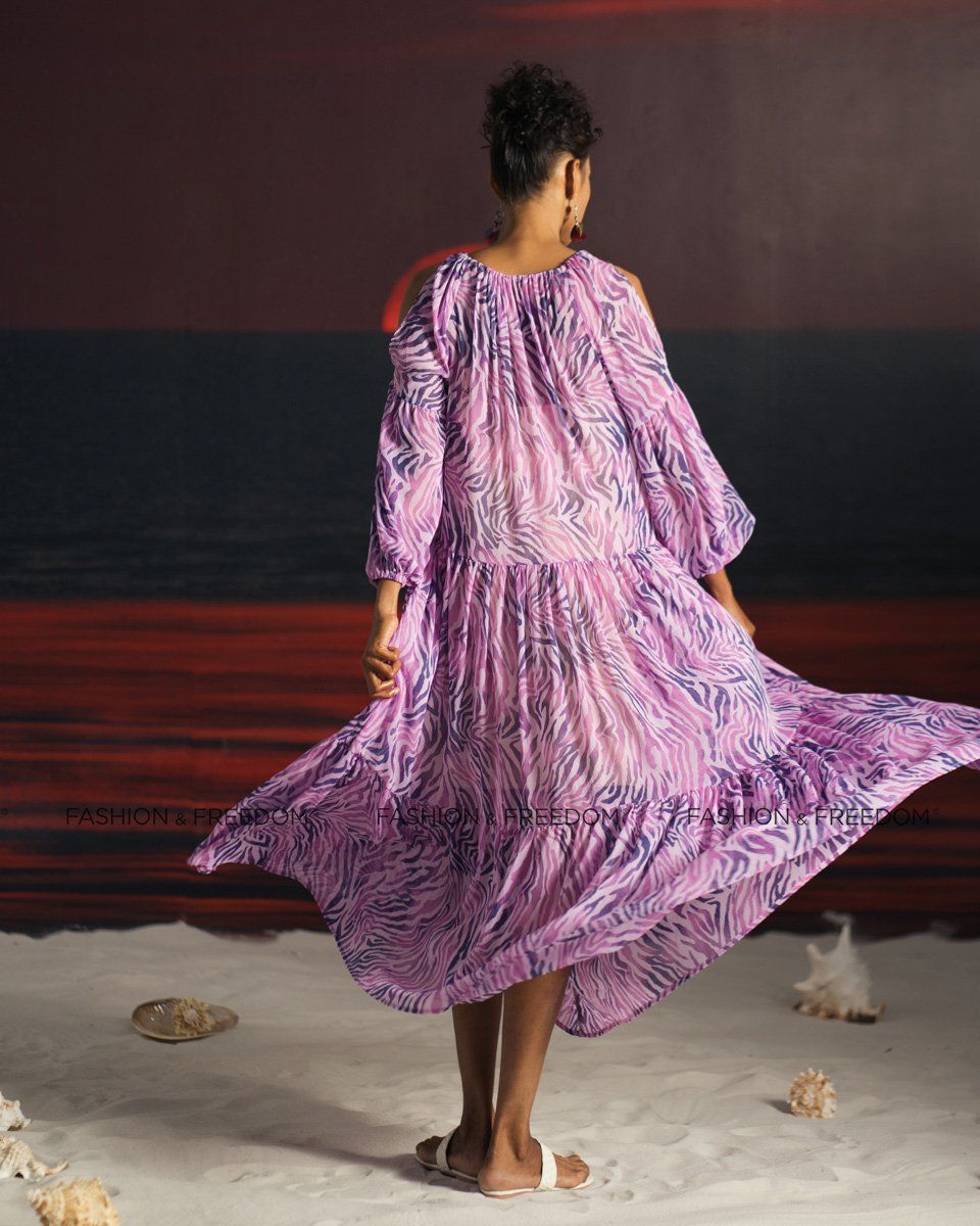 Đầm Voan Tím Summer Get Away