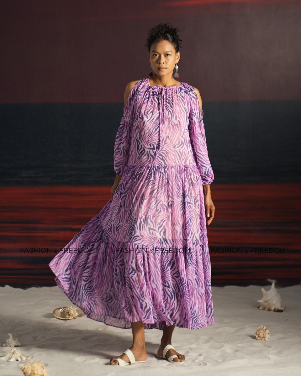 Đầm Voan Tím Summer Get Away