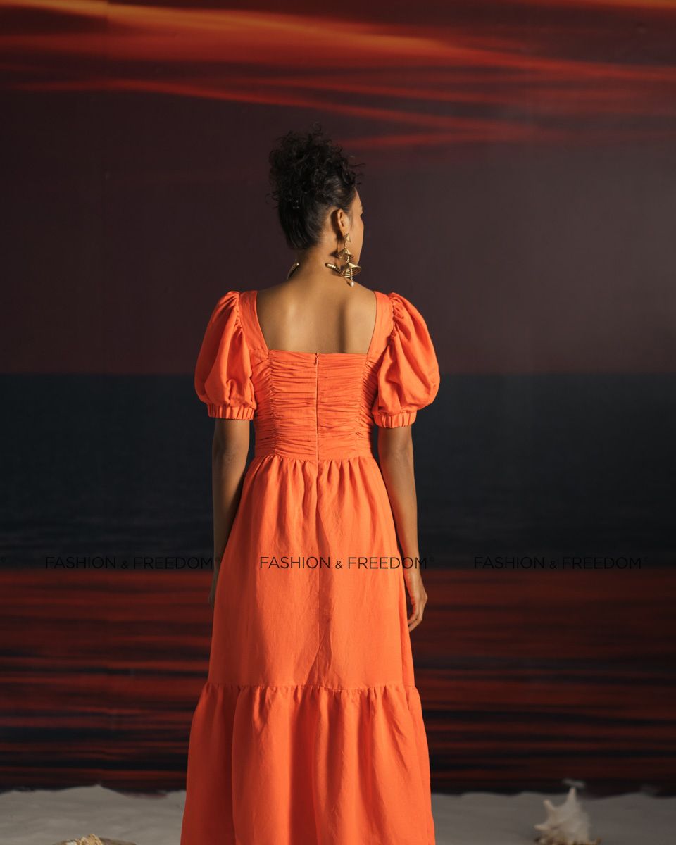 Đầm Linen Cam Summer Get Away