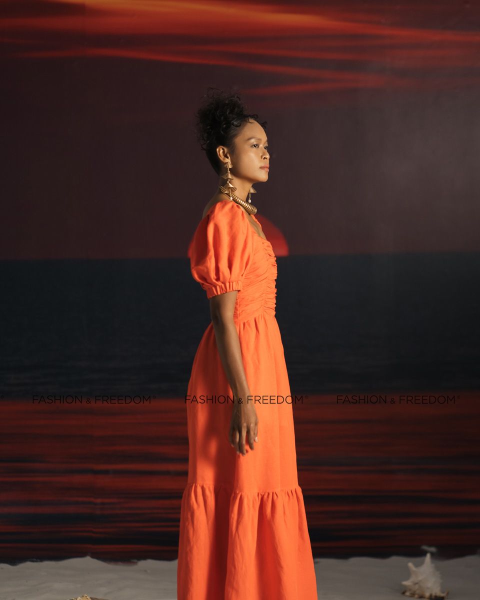 Đầm Linen Cam Summer Get Away