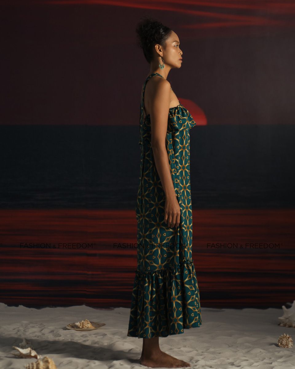 Đầm Lụa Xanh Summer Get Away