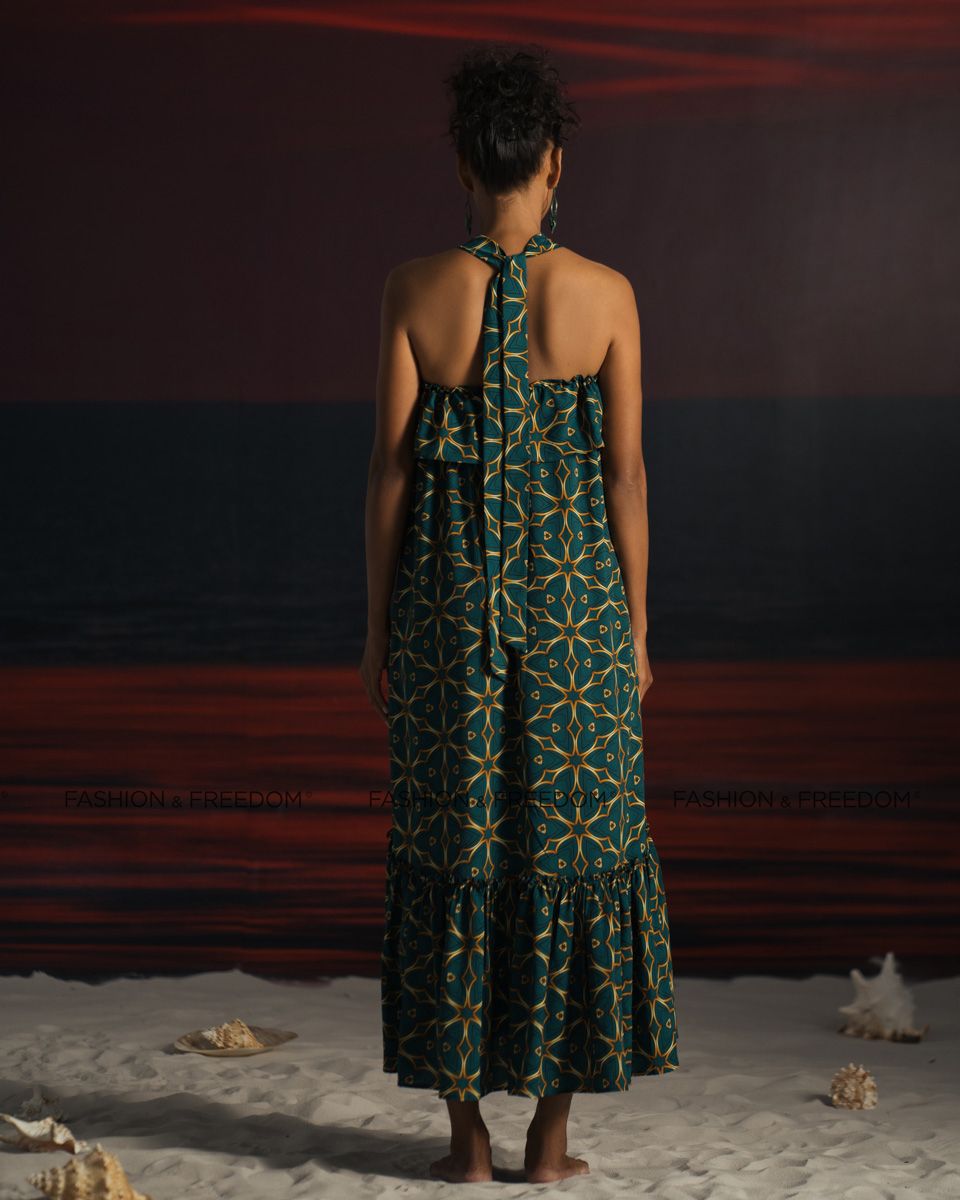 Đầm Lụa Xanh Summer Get Away