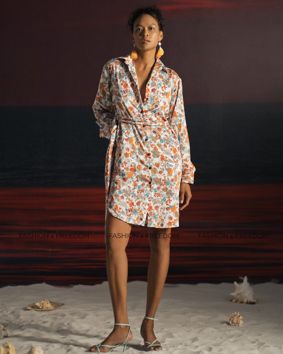 Đầm Lụa Cam Hoa Summer Get Away