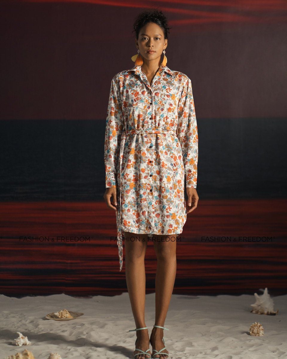 Đầm Lụa Cam Hoa Summer Get Away