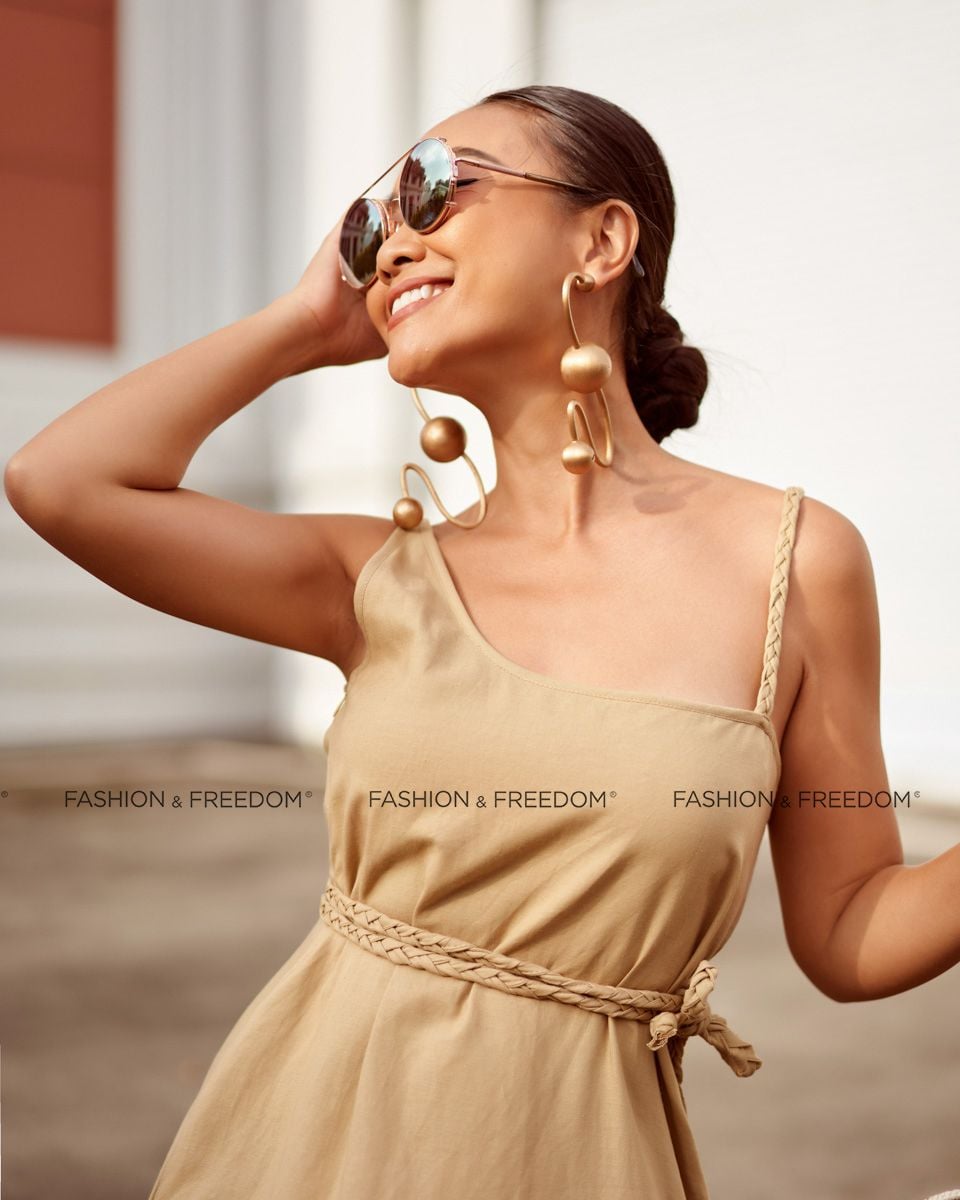 Đầm Linen Be Chocolate Fall In Love