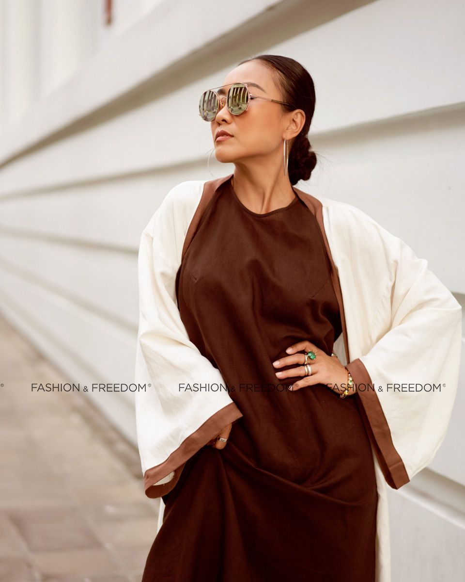 Đầm Linen Nâu Đậm Chocolate Fall In Love