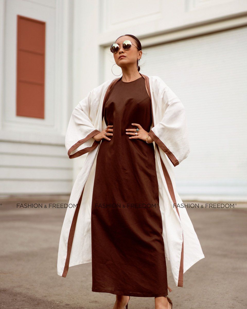 Đầm Linen Nâu Đậm Chocolate Fall In Love