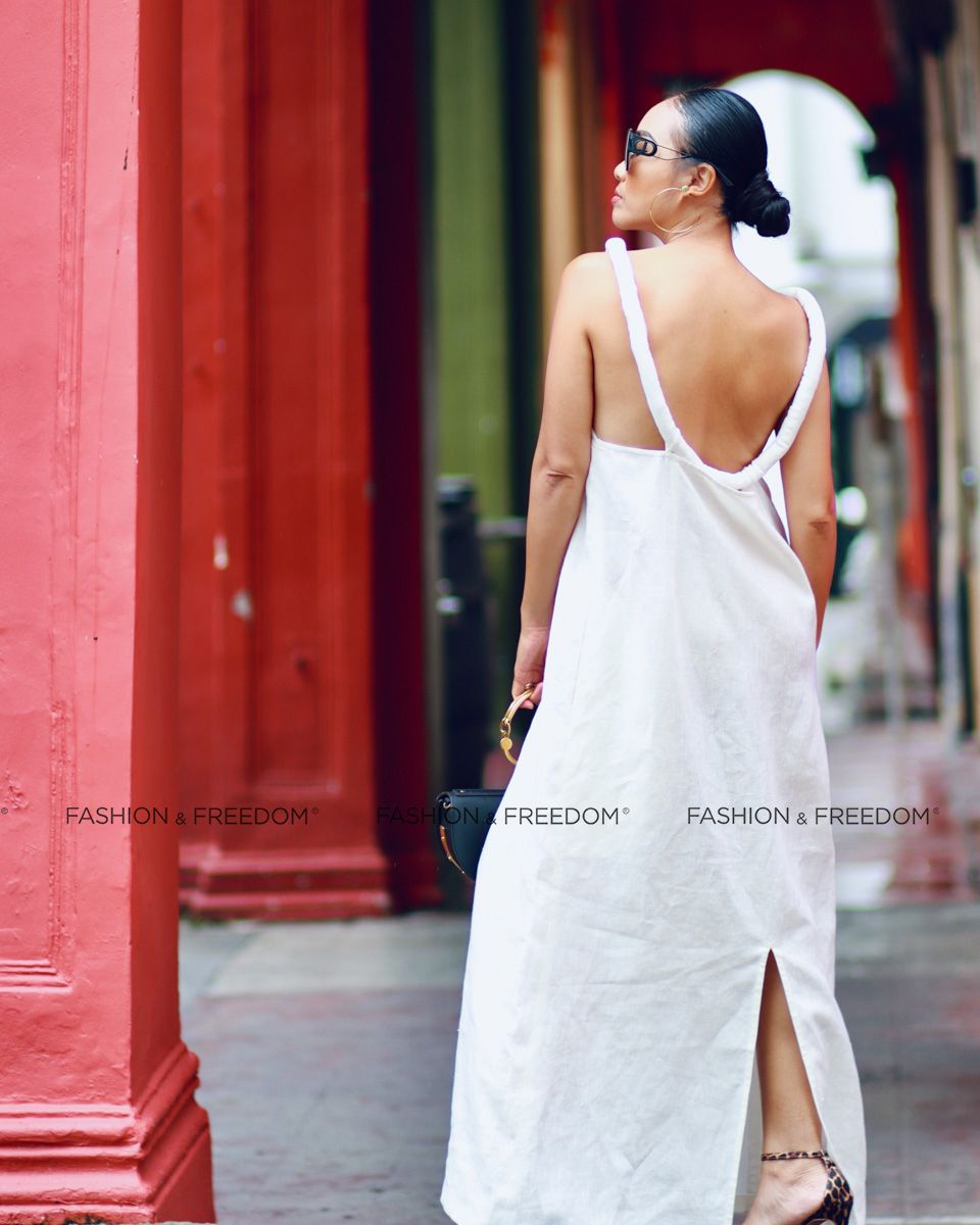 Đầm Linen Trắng Chocolate Fall In Love