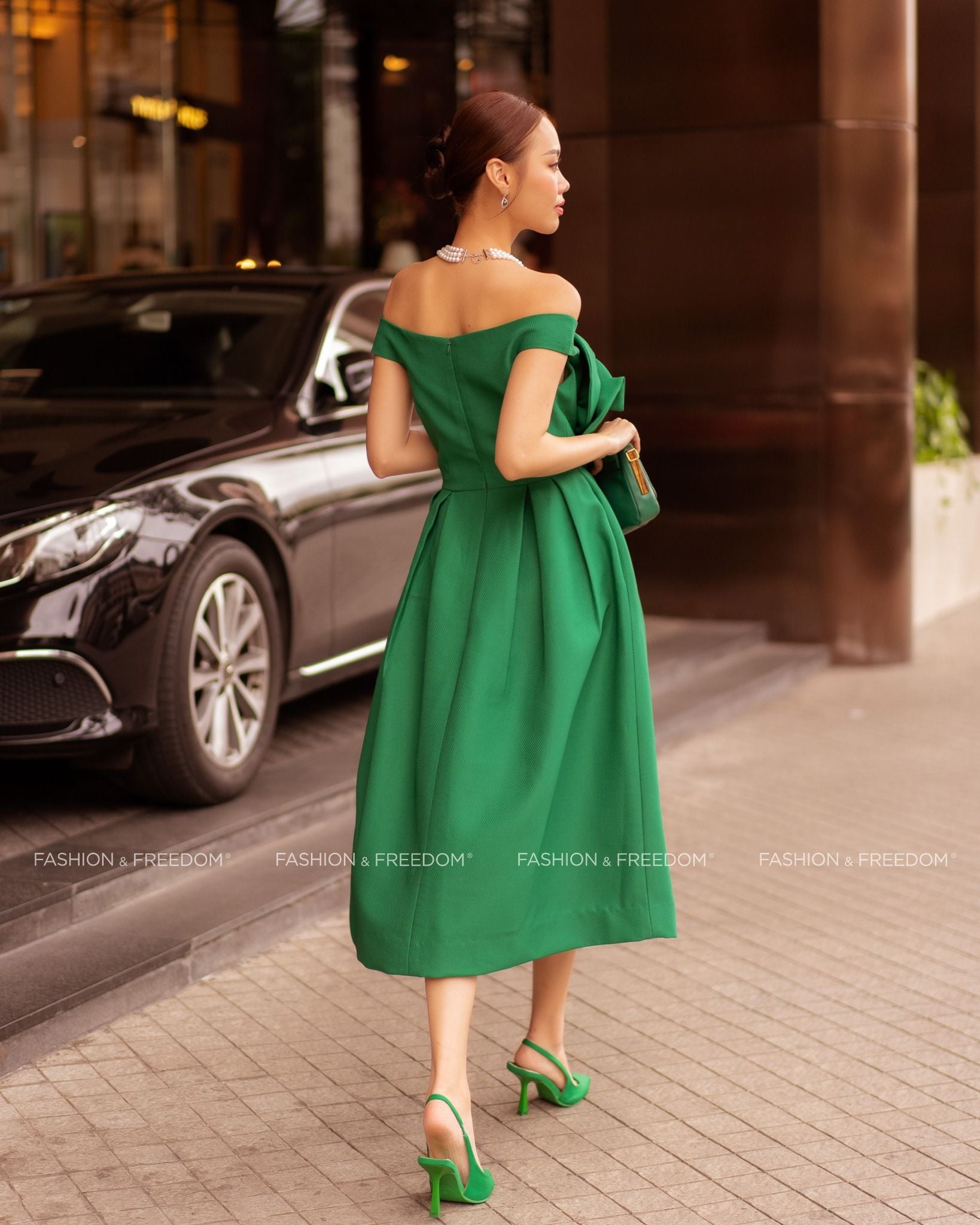 Đầm Gấm Xanh Kết Hoa