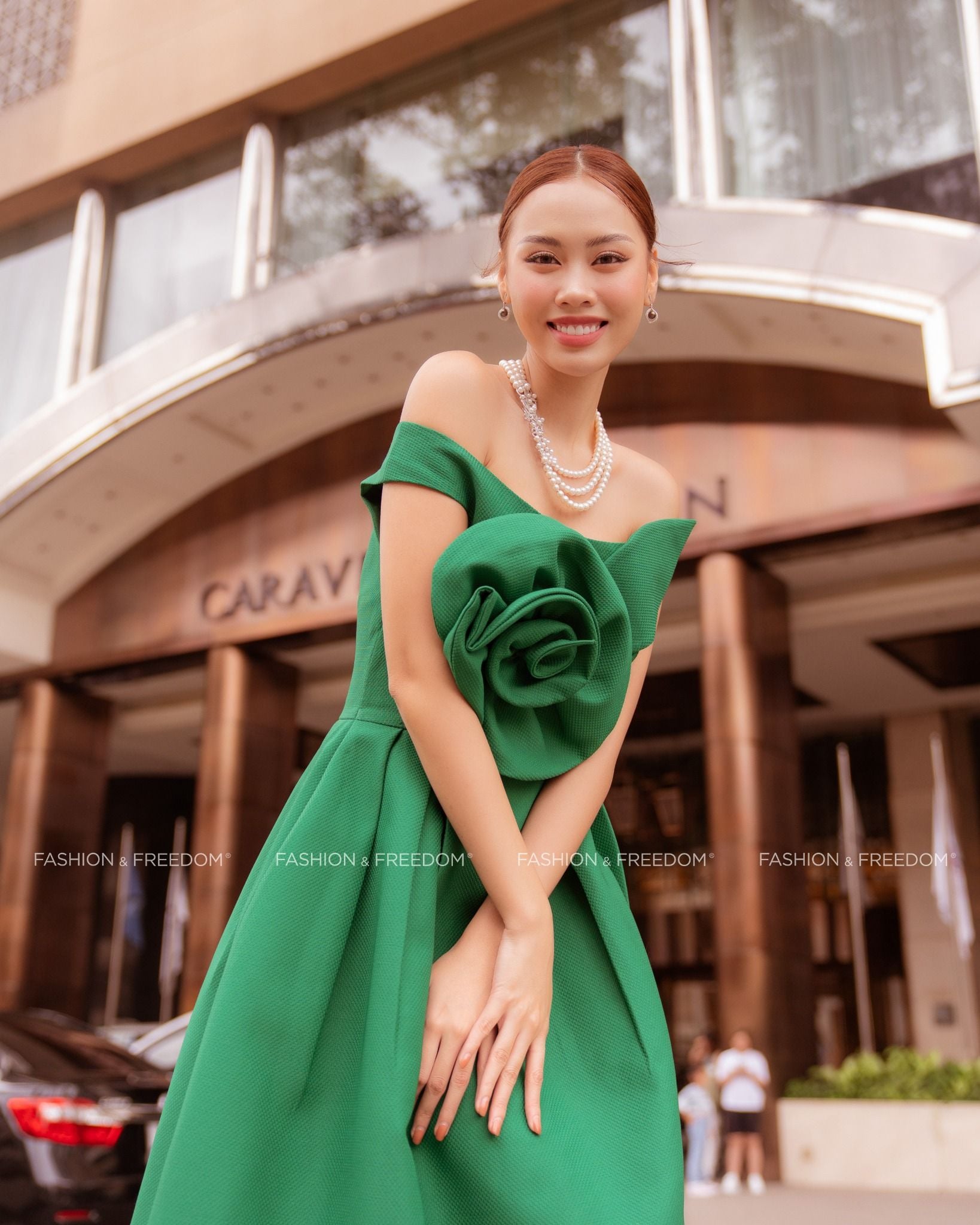 Đầm Gấm Xanh Kết Hoa