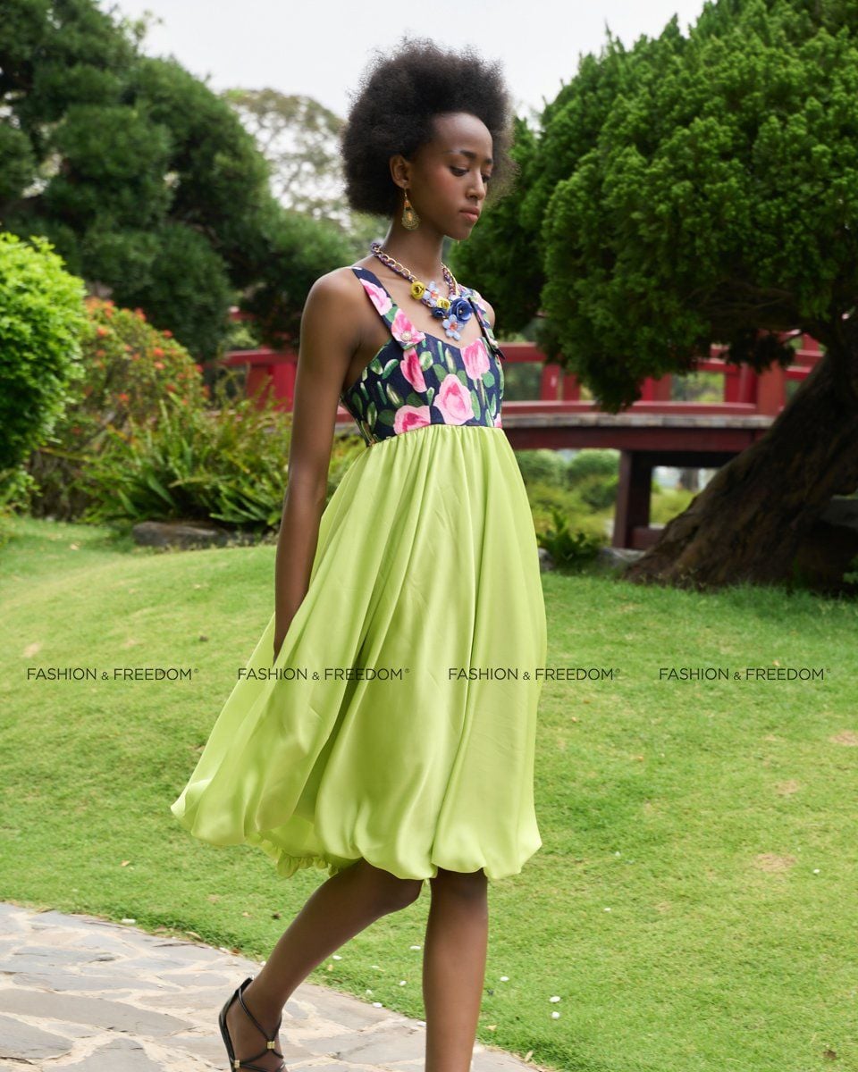 Đầm  Nữ Xanh Hoa