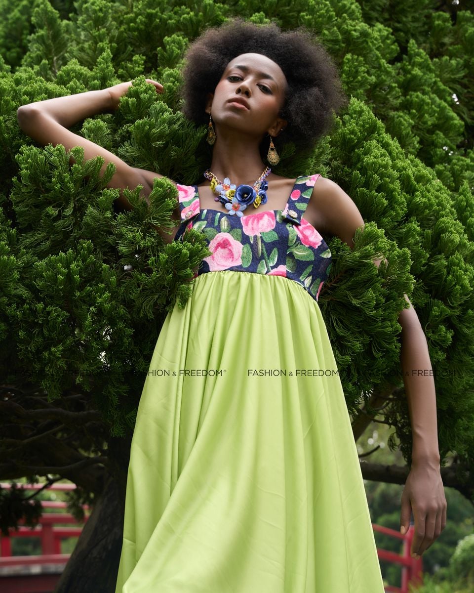 Đầm  Nữ Xanh Hoa