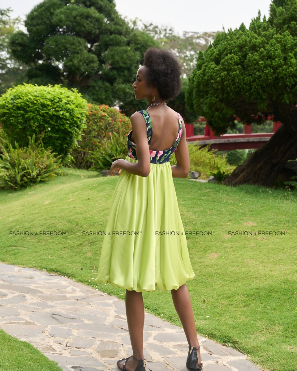 Đầm  Nữ Xanh Hoa