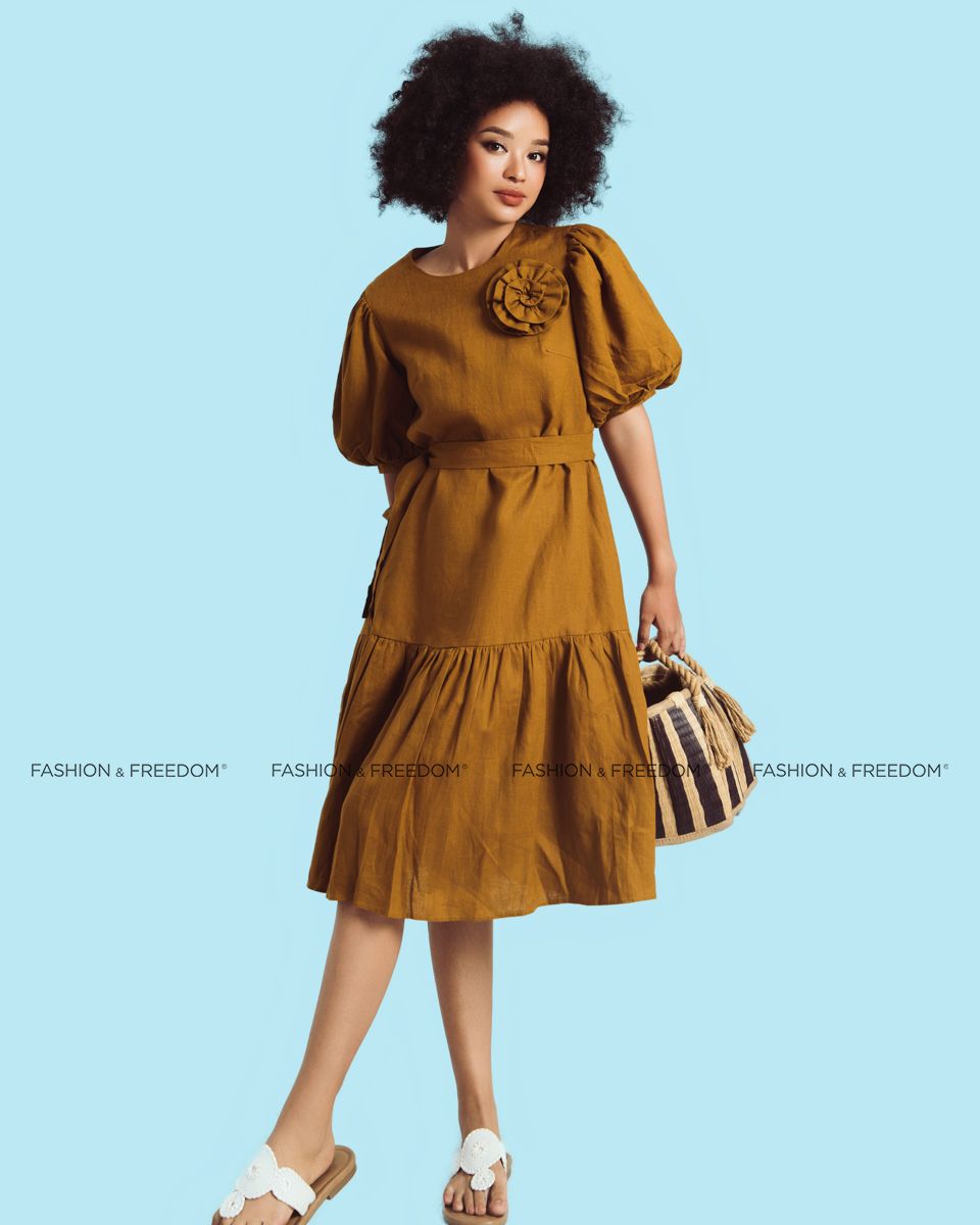 Đầm Linen Nữ V.earth Sắc Màu Tự Do