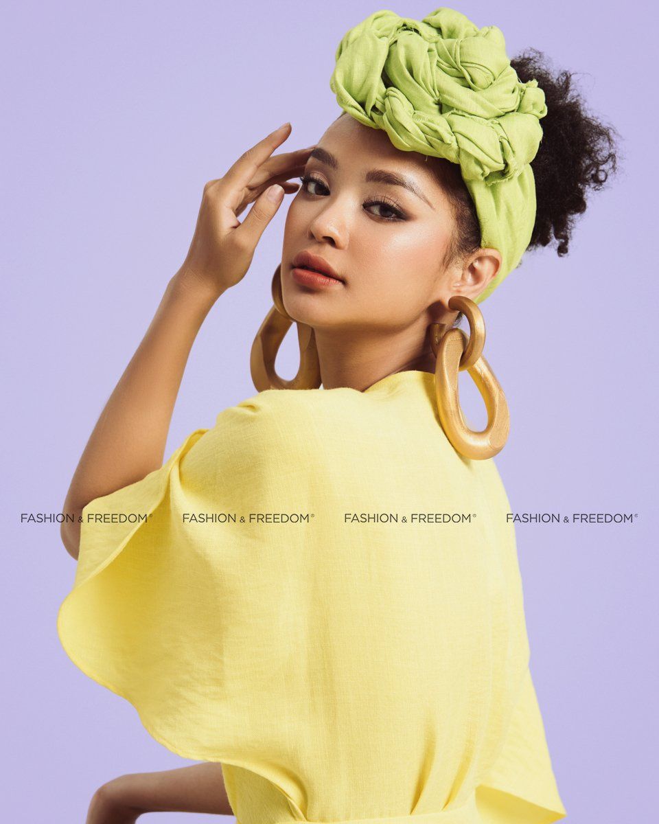 Đầm Nữ Linen Vàng Sắc Màu Tự Do