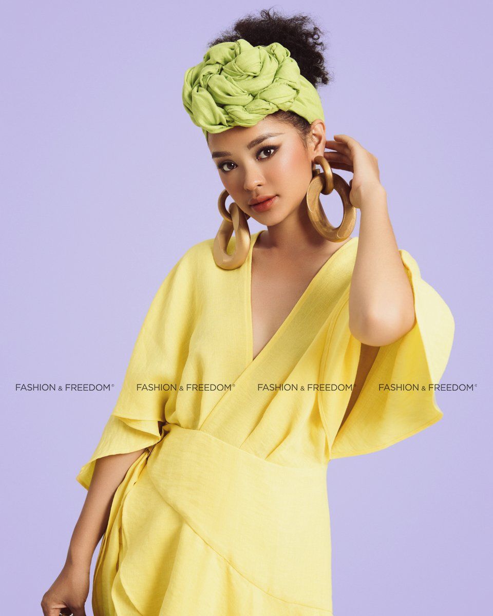 Đầm Nữ Linen Vàng Sắc Màu Tự Do