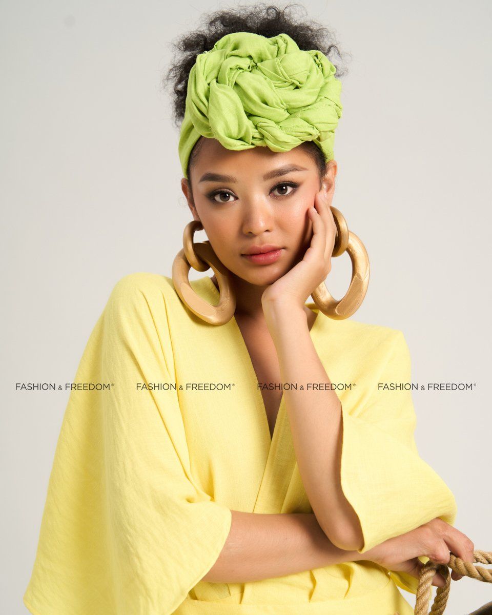 Đầm Nữ Linen Vàng Sắc Màu Tự Do