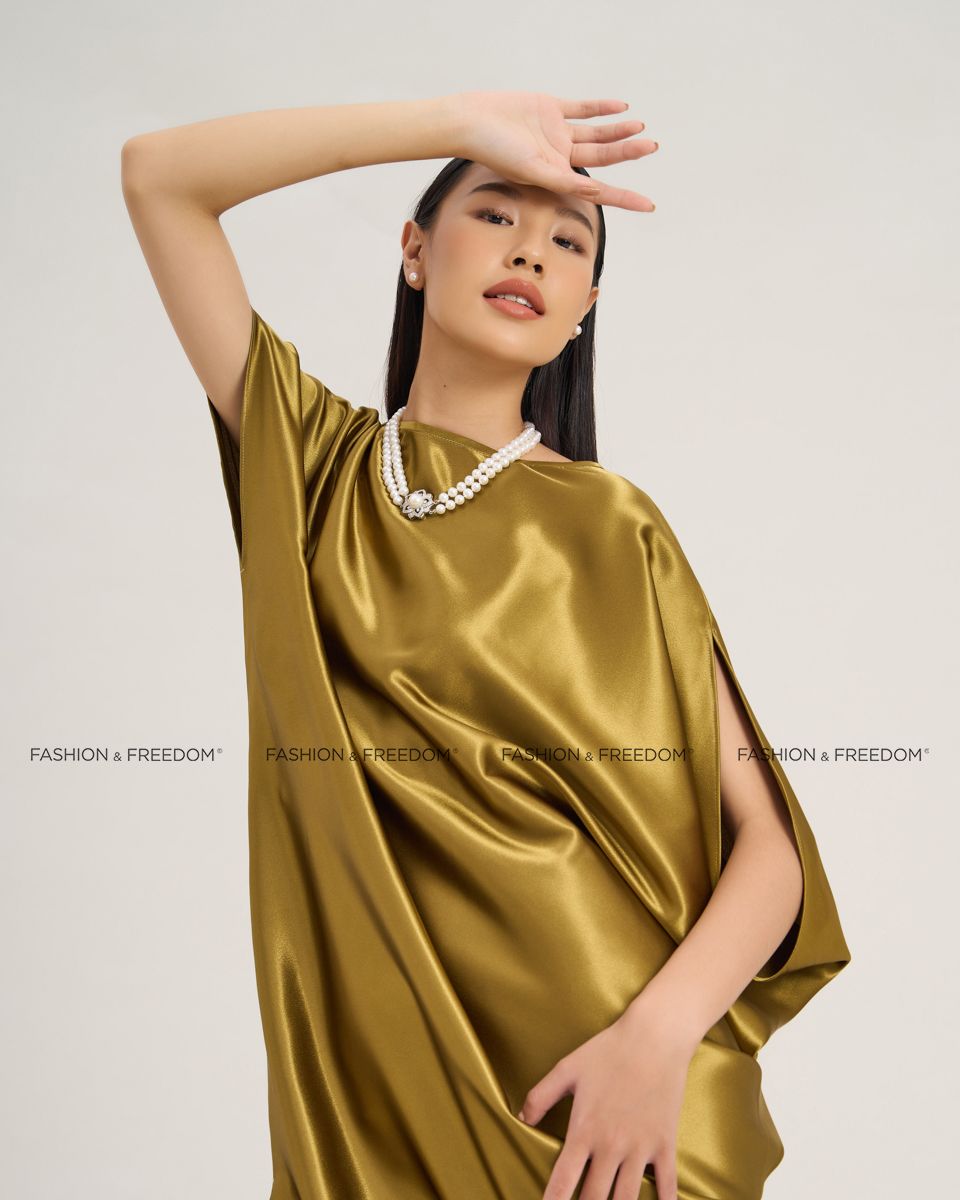 Đầm Lụa Trơn Dưa Cải The Art Of Styling