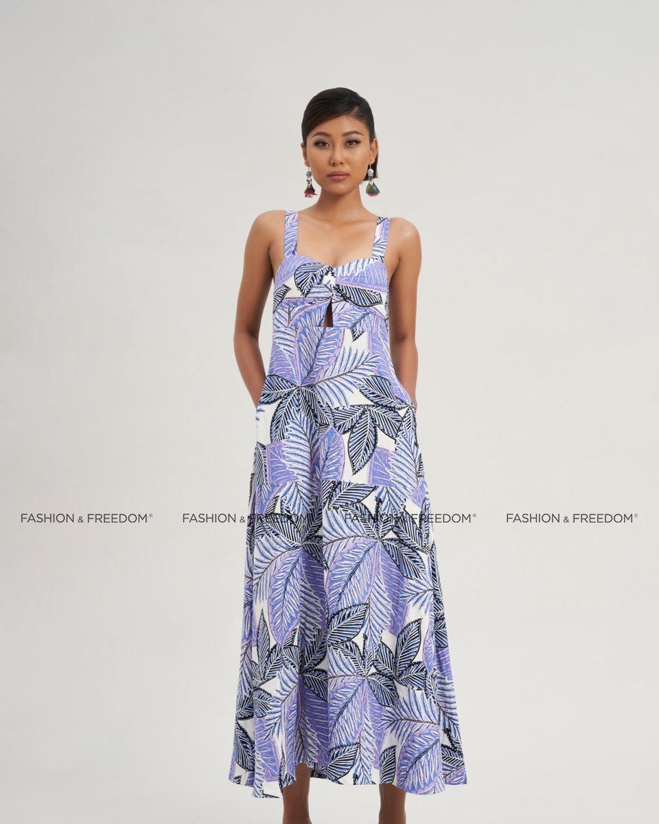 Đầm Nữ Linen Tím Modern Women