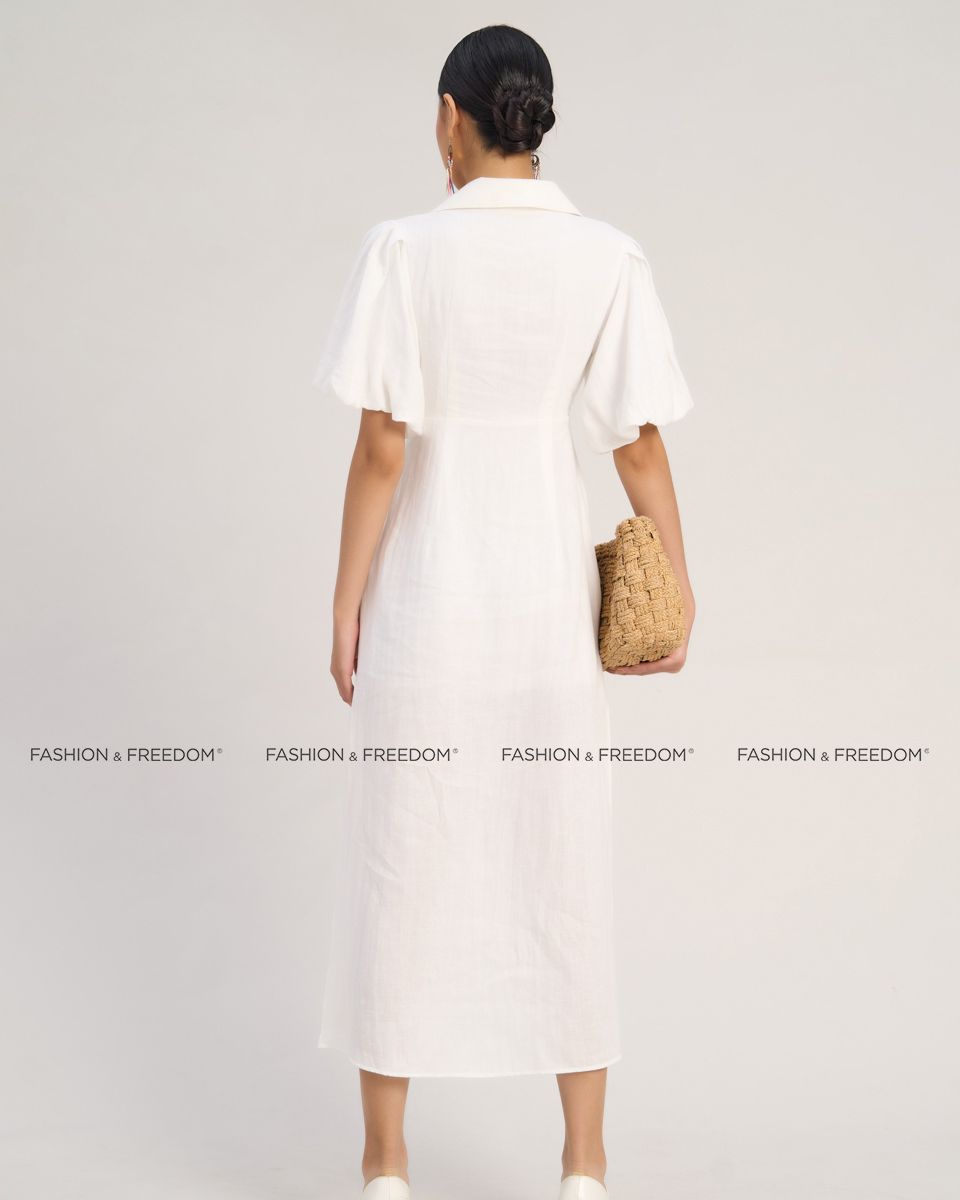 Đầm Linen Nữ Trắng The Art Of Styling