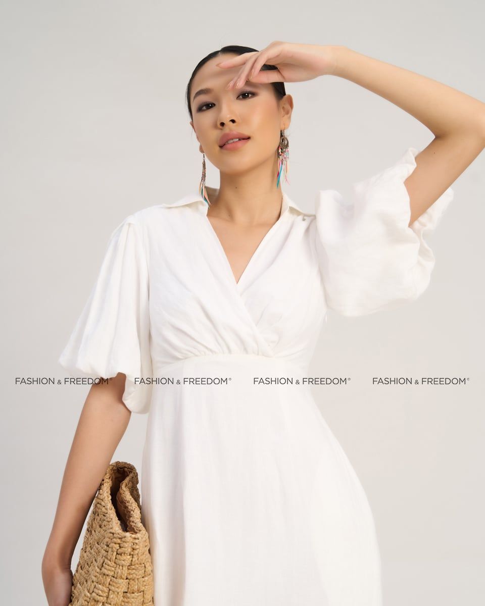 Đầm Linen Nữ Trắng The Art Of Styling