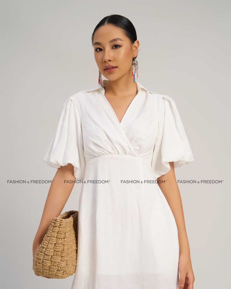 Đầm Linen Nữ Trắng The Art Of Styling