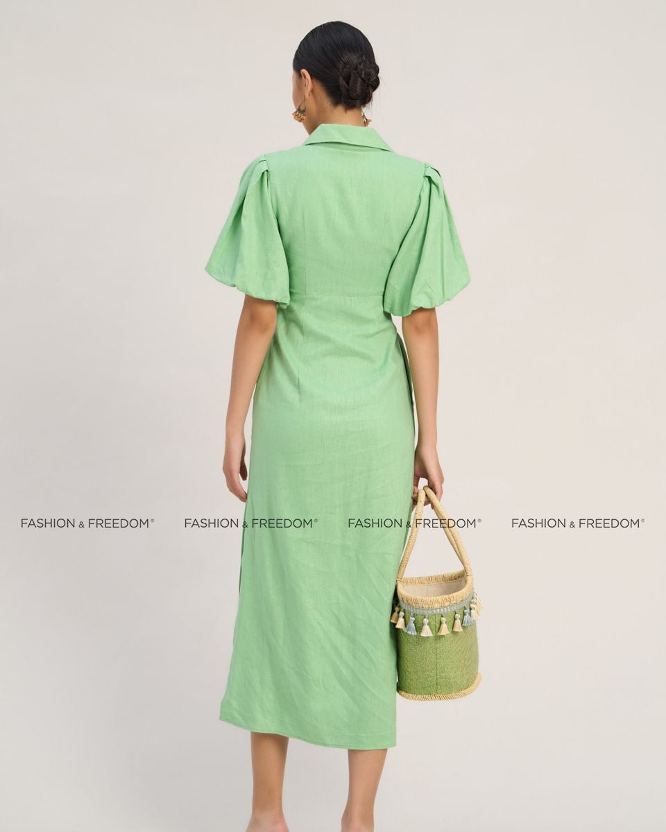 Đầm Linen Nữ Xanh The Art Of Styling